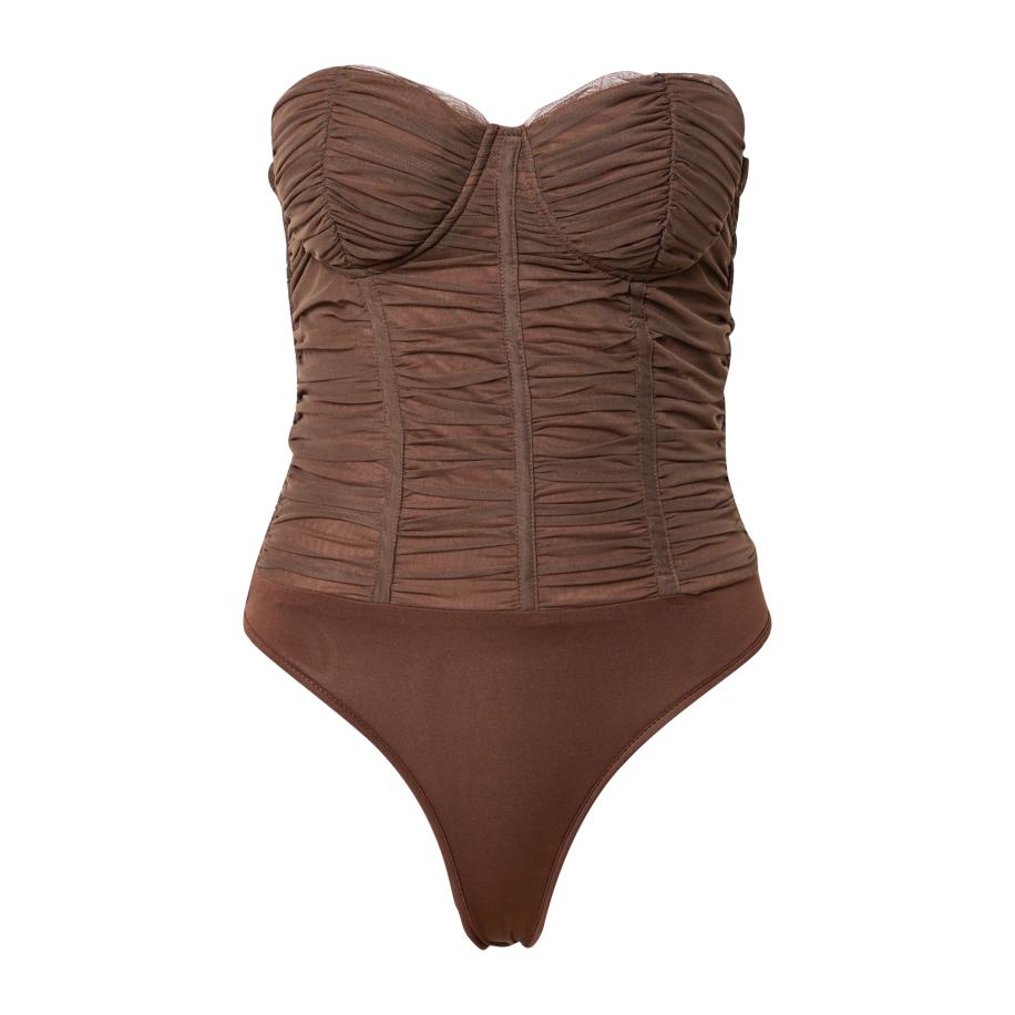 Misspap Misspap Shirt body chocoladebruin -