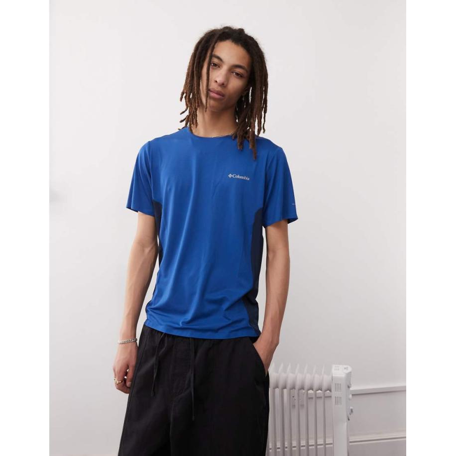 Columbia - Three Pitch - T-shirt met ronde hals en korte mouwen in blauw Blauw