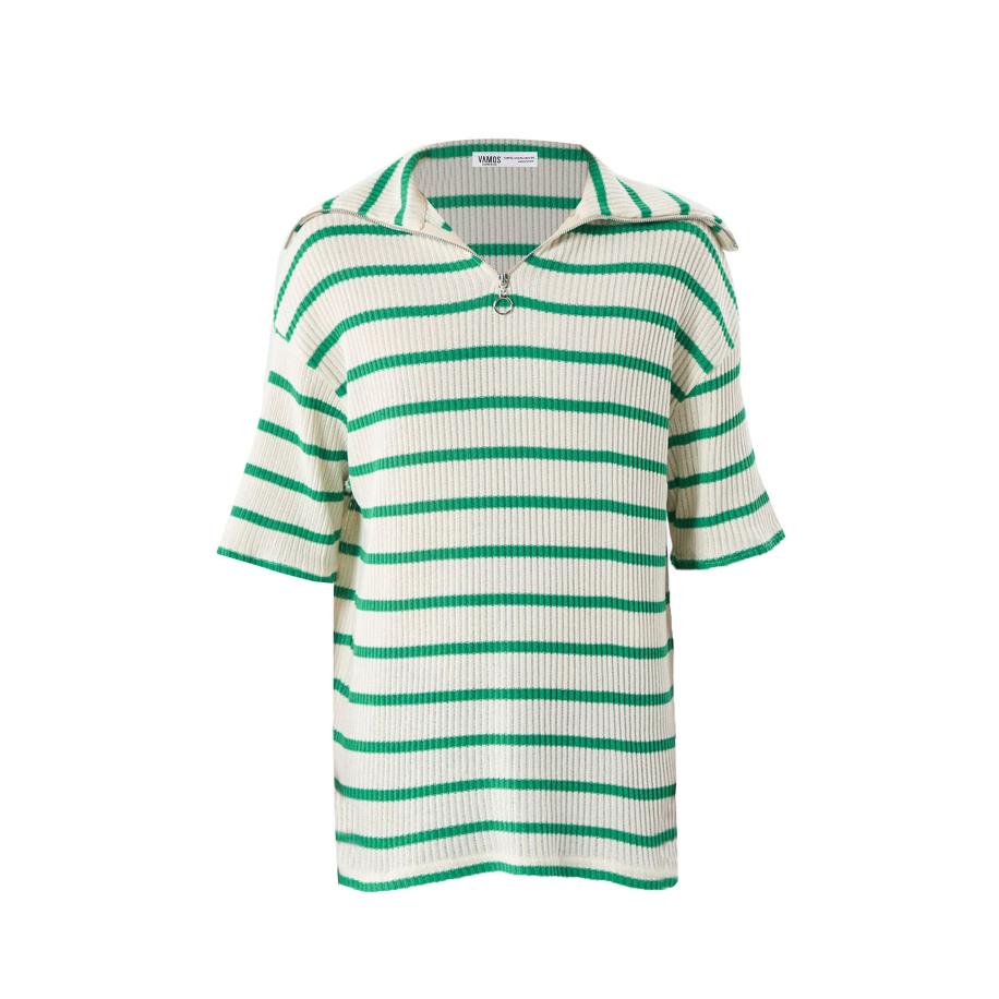 VAMOS CLO Shirt groen / wit Groen