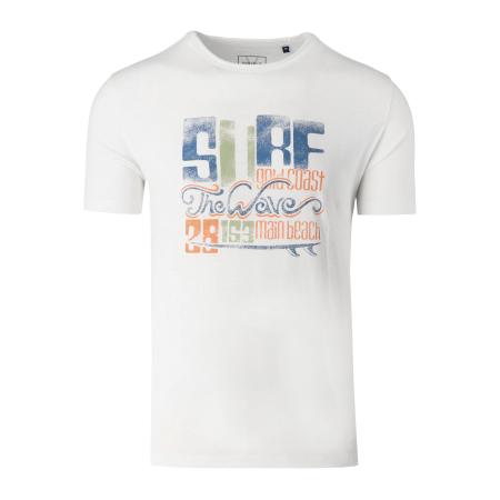 Marvelis Casual T-Shirt ronde hals wit, Bedrukt