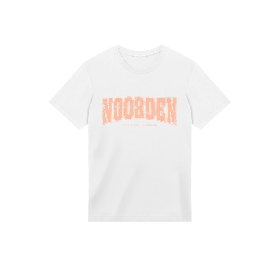 F4NT4STIC F4NT4STIC Shirt Knut & Jan Hamburg Noorden Collegiate pasteloranje / wit -