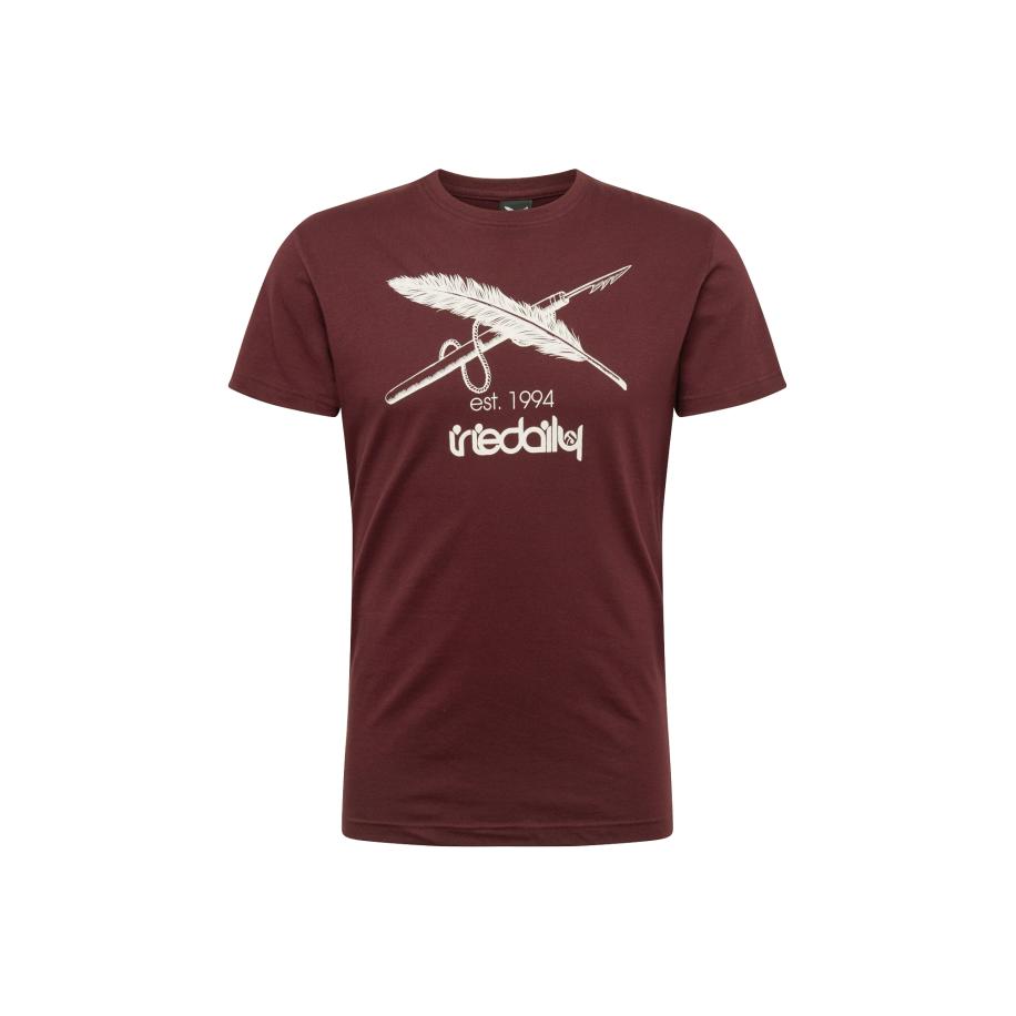 Iriedaily Iriedaily Shirt Harpoon Flag bordeaux / wit -