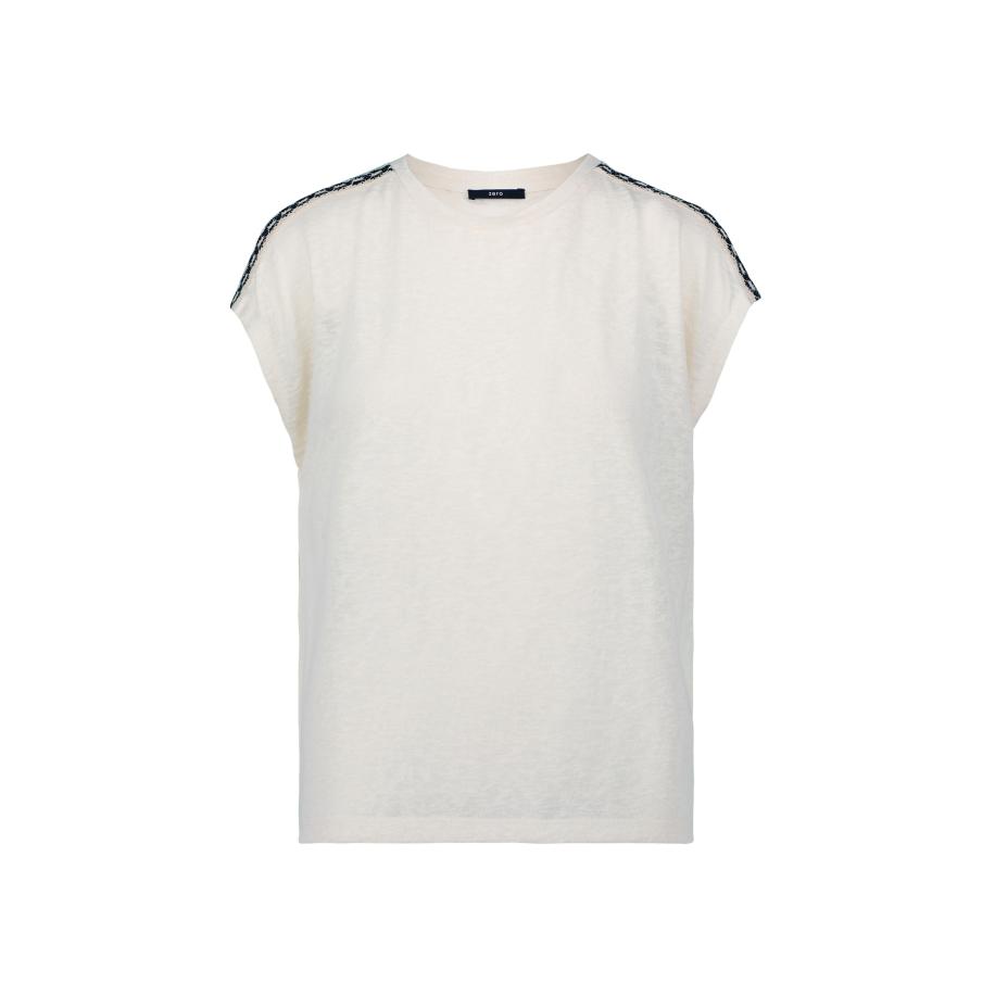 Zero zero Shirt zwart / wolwit -