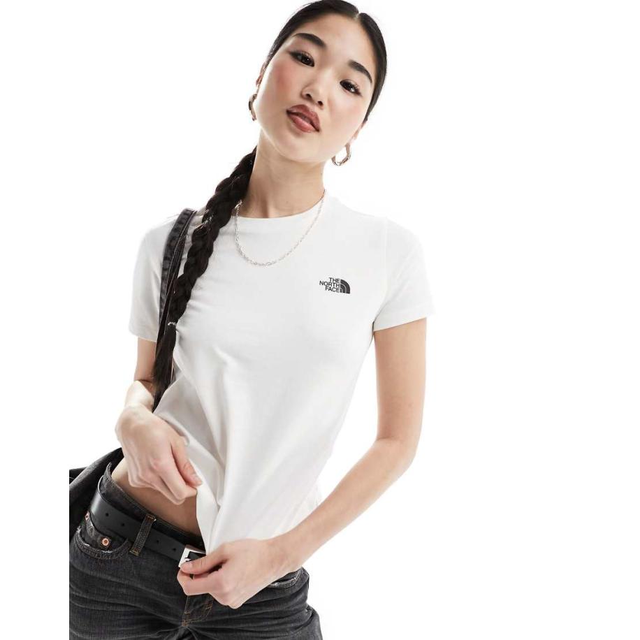 The North Face Simple Dome T-shirt met logo in wit Wit
