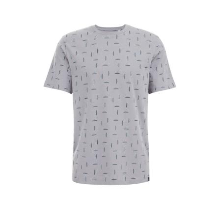 WE Fashion Heren T-shirt met dessin - Slim Fit - Grijsblauw - Katoen - Maat: XXL