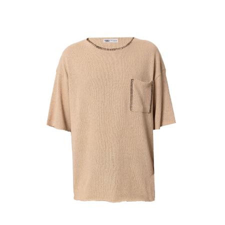 VAMOS CLO Shirt beige / zwart