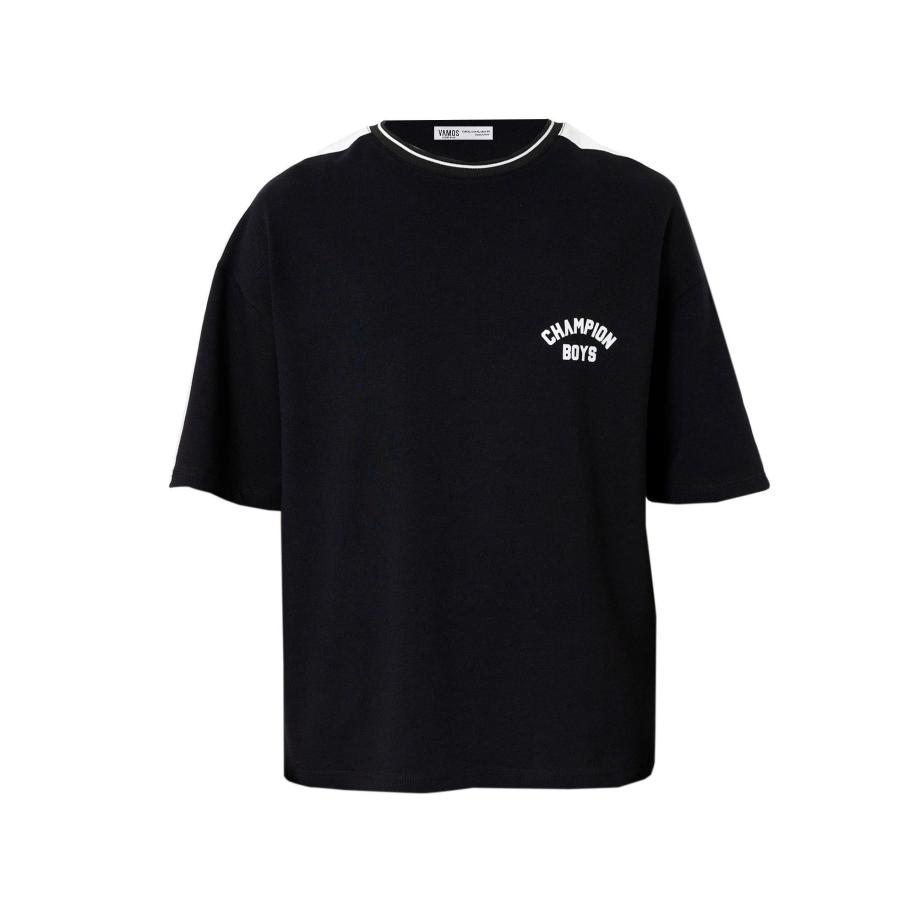 VAMOS CLO Shirt zwart / wit Zwart