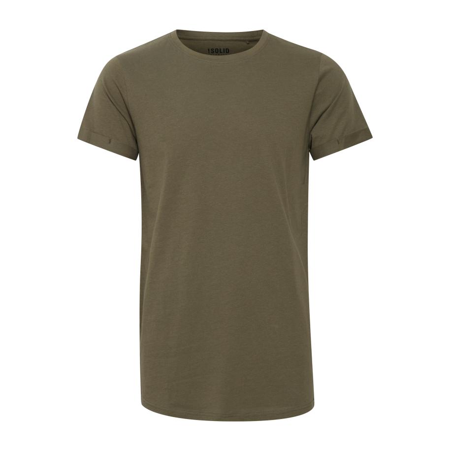 Solid !Solid Shirt LONGO groen / zwart / wit -