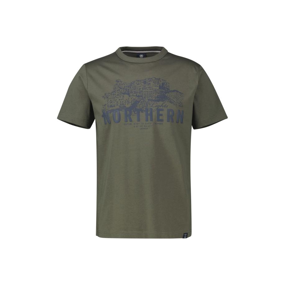 Lerros LERROS Shirt blauw / olijfgroen -