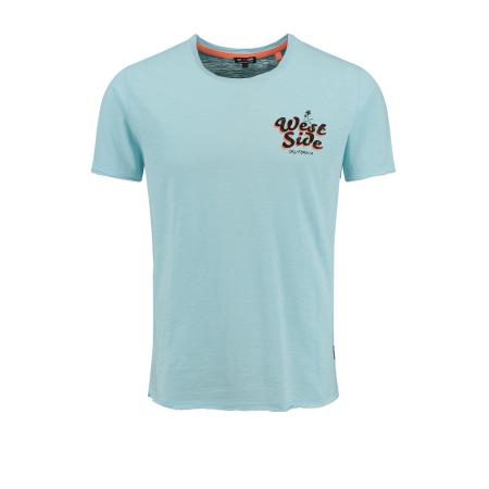 Key Largo Key Largo Shirt West Side duifblauw / oranjerood / zwart / wit