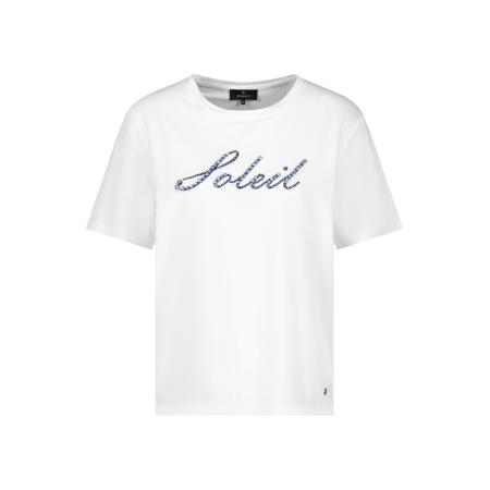 Monari monari Shirt blauw / transparant / wit
