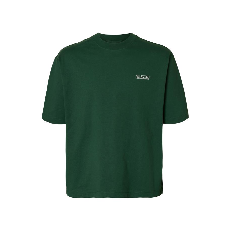 Selected SELECTED Shirt SLHNORMAN jade groen / wit -
