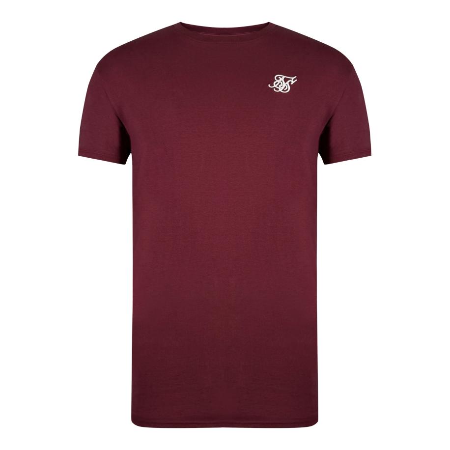 SikSilk SikSilk Shirt bourgogne / wit -