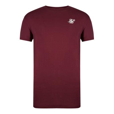 SikSilk SikSilk Shirt bourgogne / wit