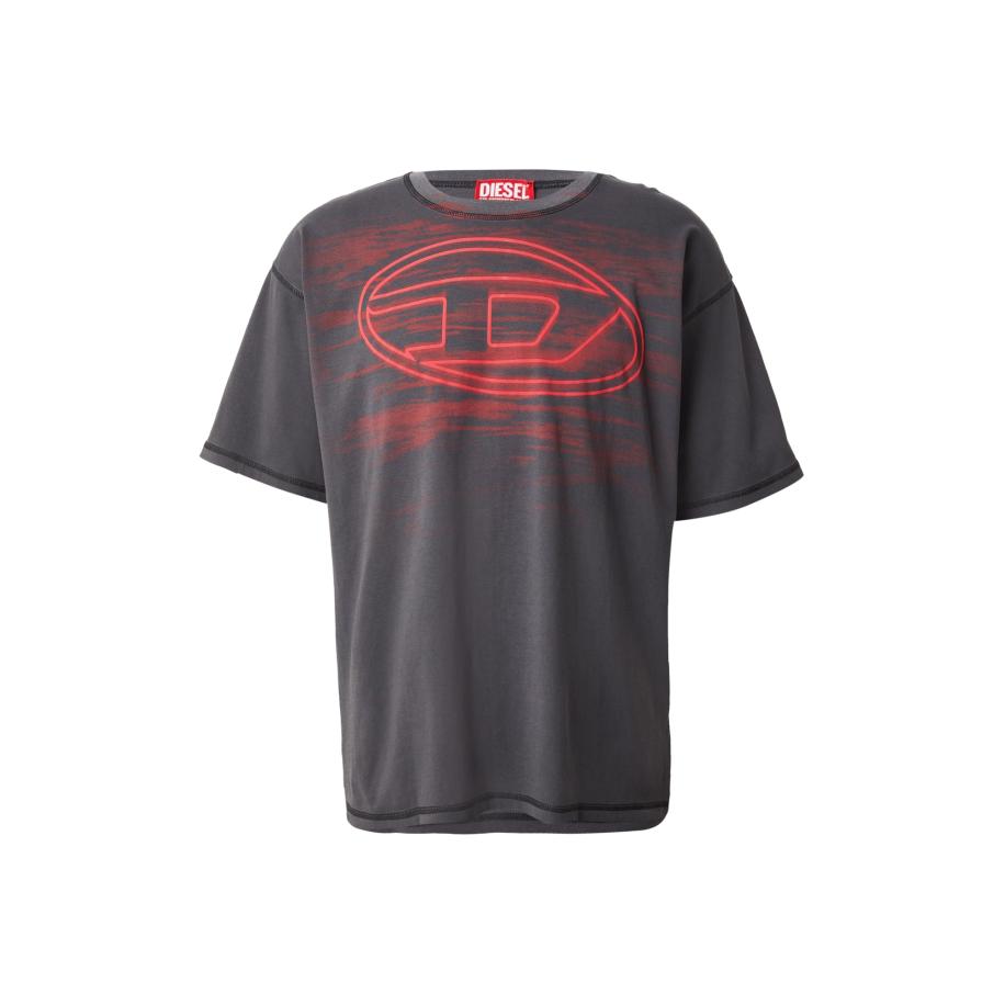 Diesel DIESEL Shirt T-BOXT-T5 grijs / oranjerood -