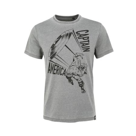 Recovered Recovered Shirt Marvel Captain America Shield grijs