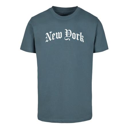 Mister Tee Shirt New York smoky blue / wit