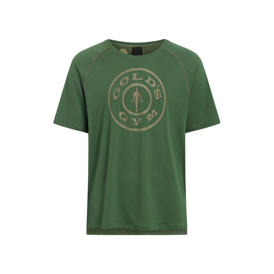 GOLD´S GYM APPAREL GOLD´S GYM APPAREL Shirt Kurt goudgeel / kaki -