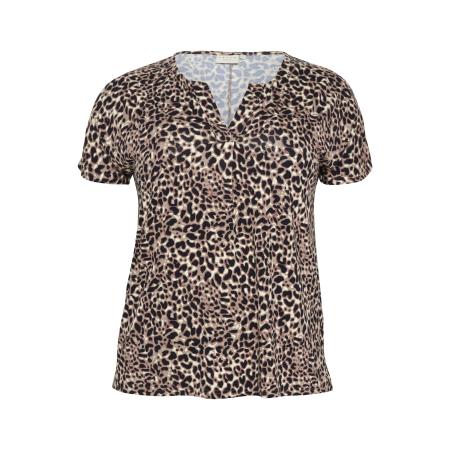 KAFFE CURVE Shirt Charlotta crème / sand / zwart