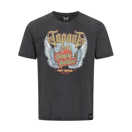 Tapout Tapout Shirt Dellano limoen / grijs / lichtrood / wit