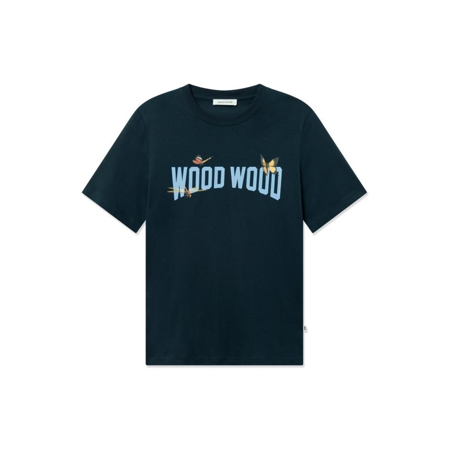 WOOD WOOD Shirt WWBobby nachtblauw / lichtblauw / geel / rosa / zwart Blauw