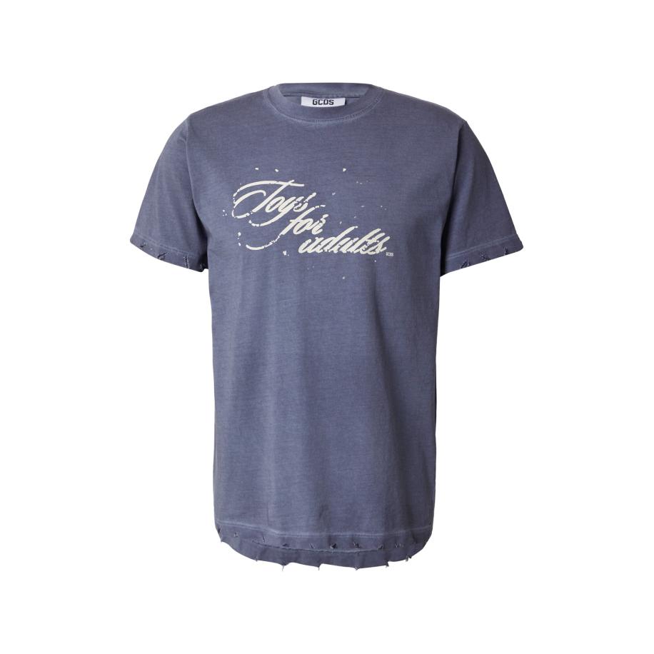 GCDS Shirt blauw / wit Zwart