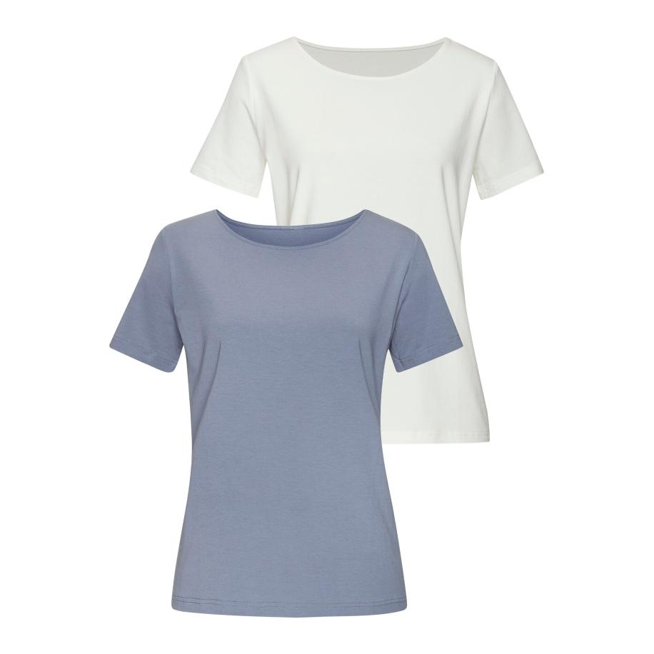 Lascana LASCANA Shirt opaal / wit -