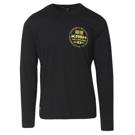 KOROSHI KOROSHI Shirt geel / zwart