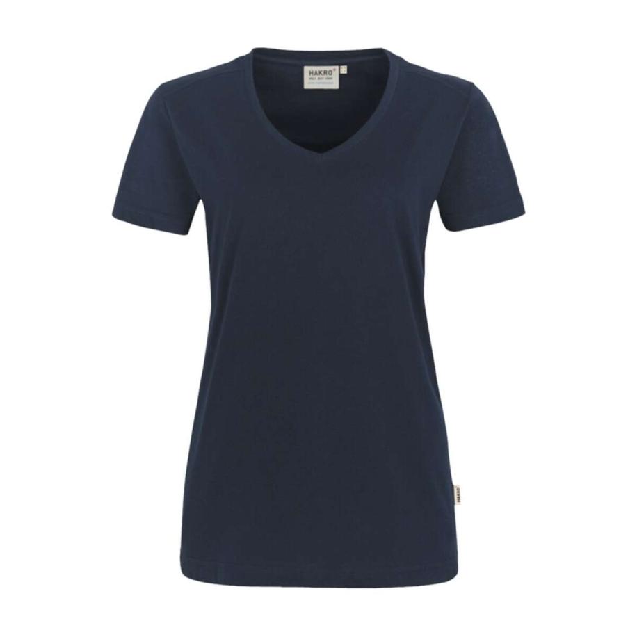 HAKRO MIKRALINAR® PRO, Dames T-shirt Marine, Effen Blauw