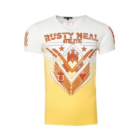 Rusty Neal Rusty Neal Shirt geel / oranje / wit