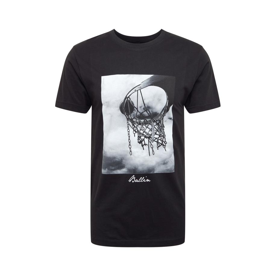 Mister Tee Shirt Ballin 2.0 donkergrijs / zwart / wit Zwart