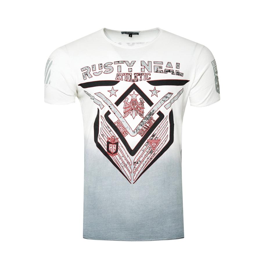 Rusty Neal Rusty Neal Shirt grijs / rood / zwart / wit -