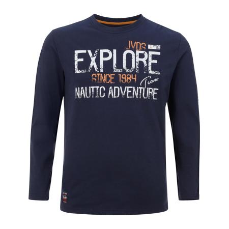 jan vanderstorm Jan Vanderstorm Shirt Elion donkerblauw