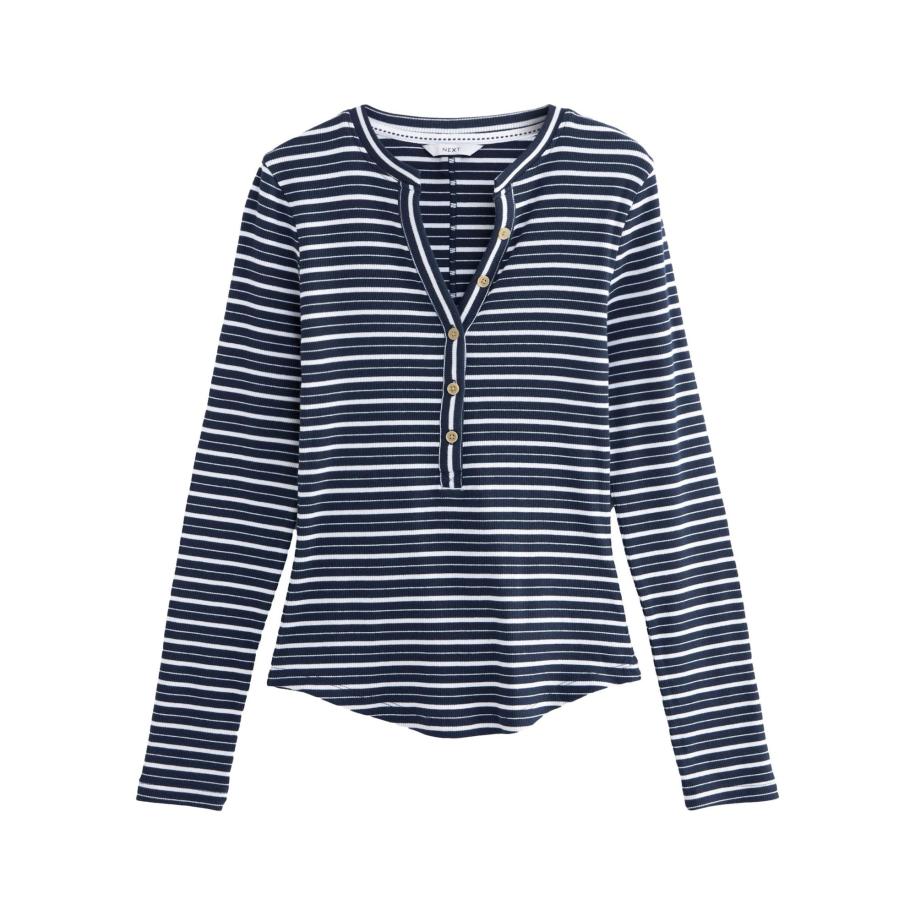 Next Next Shirt body navy / wit -