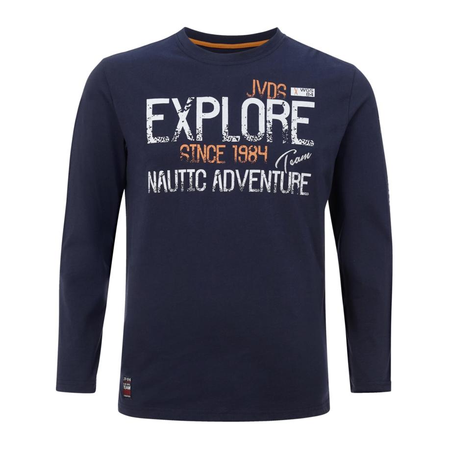 jan vanderstorm Jan Vanderstorm Shirt Elion donkerblauw -