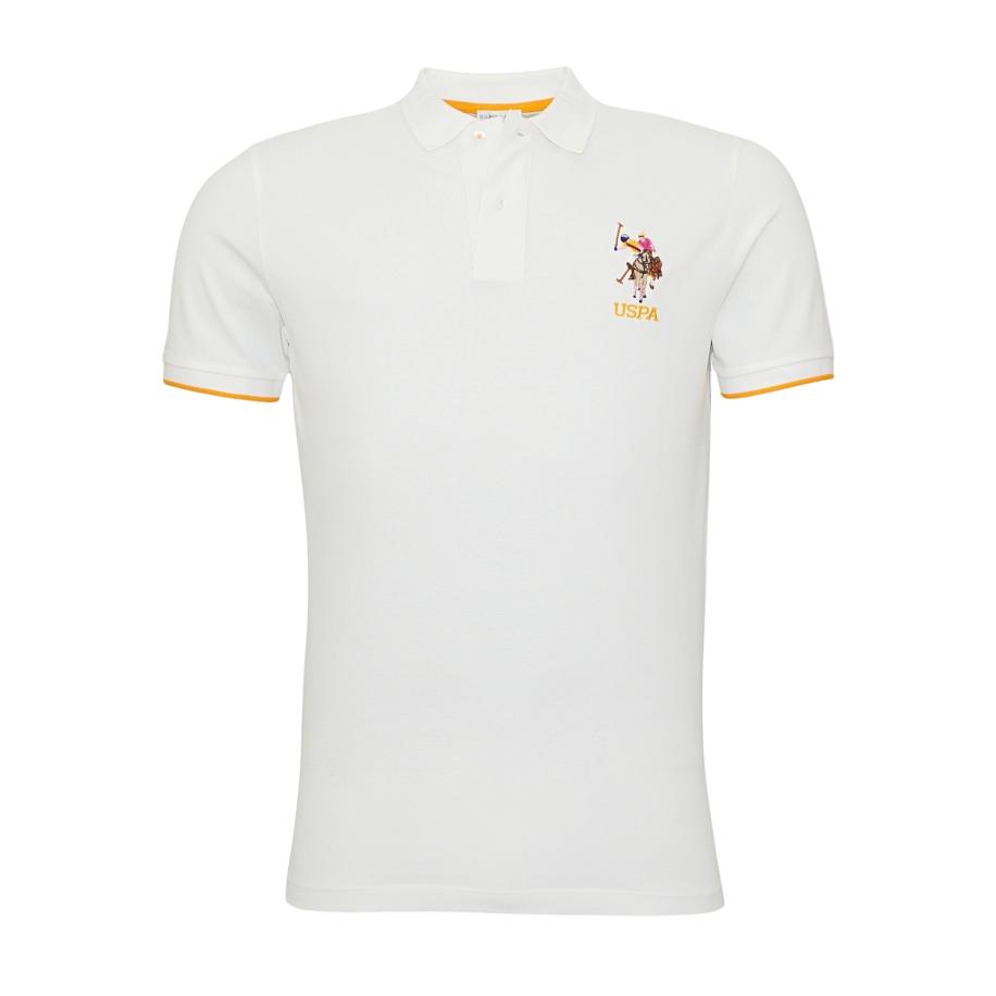 U.S. Polo Assn. U.S. POLO ASSN. Shirt donkerbruin / lichtoranje / wit -