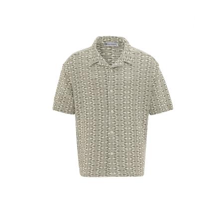 Dandalo Dandalo Shirt kaki / wit