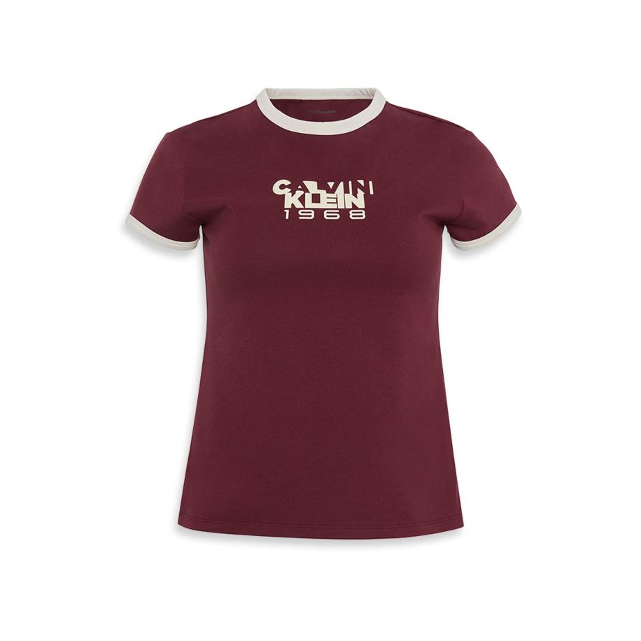 Calvin Klein Calvin Klein Jeans Shirt 1968 bordeaux / wit -