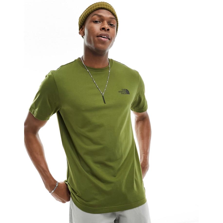 The North Face - Simple Dome - T-shirt met logo in olijfgroen Groen