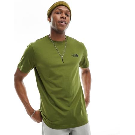 The North Face - Simple Dome - T-shirt met logo in olijfgroen