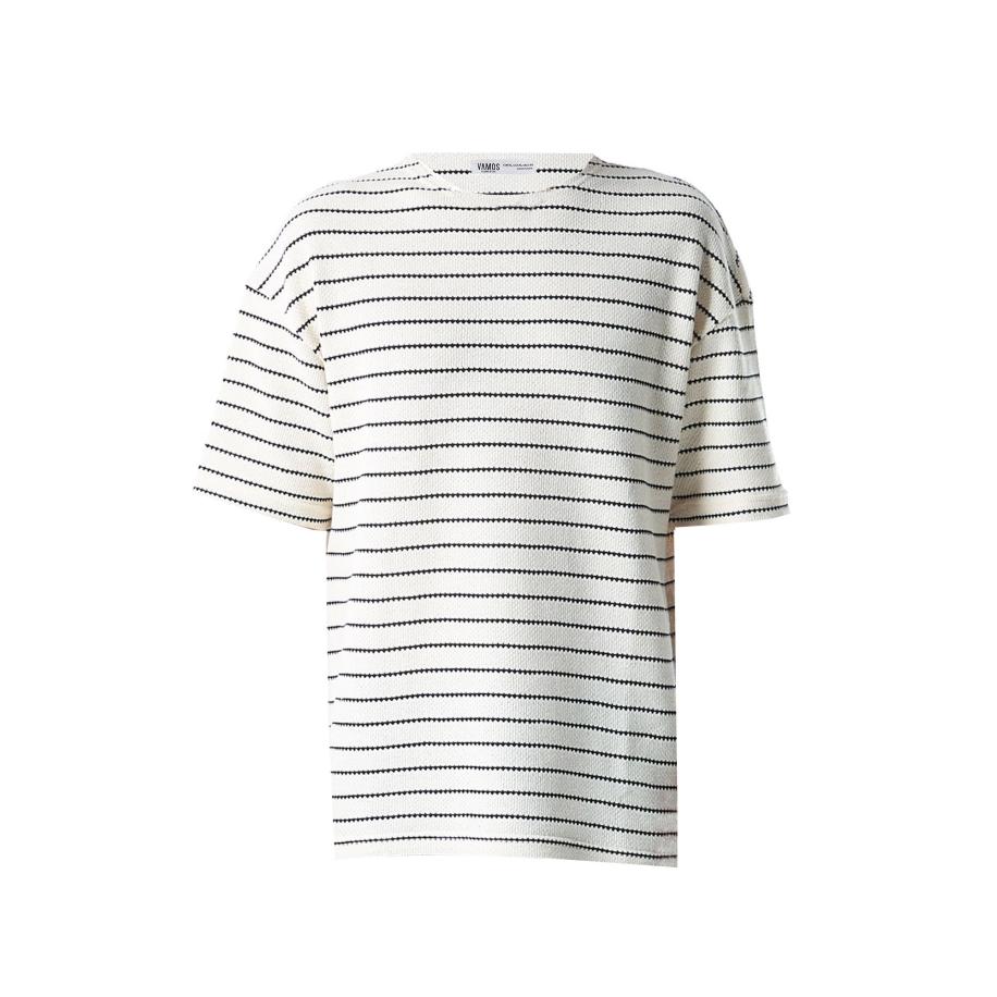 VAMOS CLO Shirt zwart / wit Wit