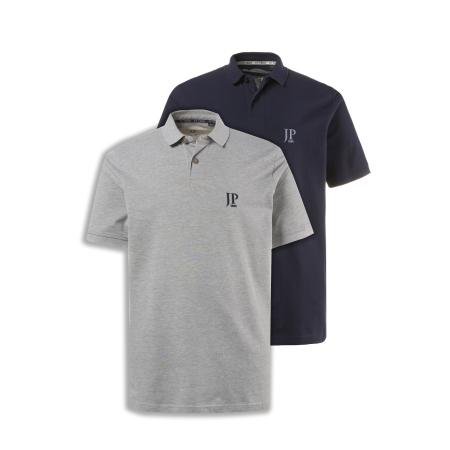 JP1880 Shirt blauw / grijs