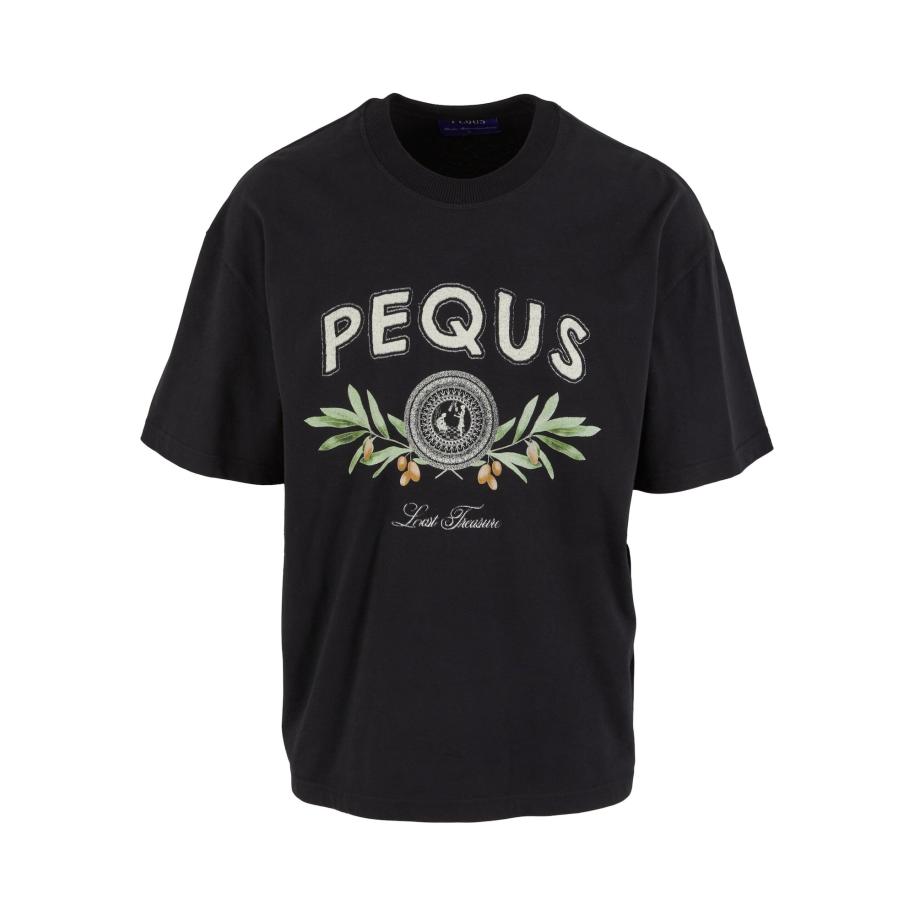 Pequs Shirt Olive Coin Relic grijs / olijfgroen / zwart / wit Zwart