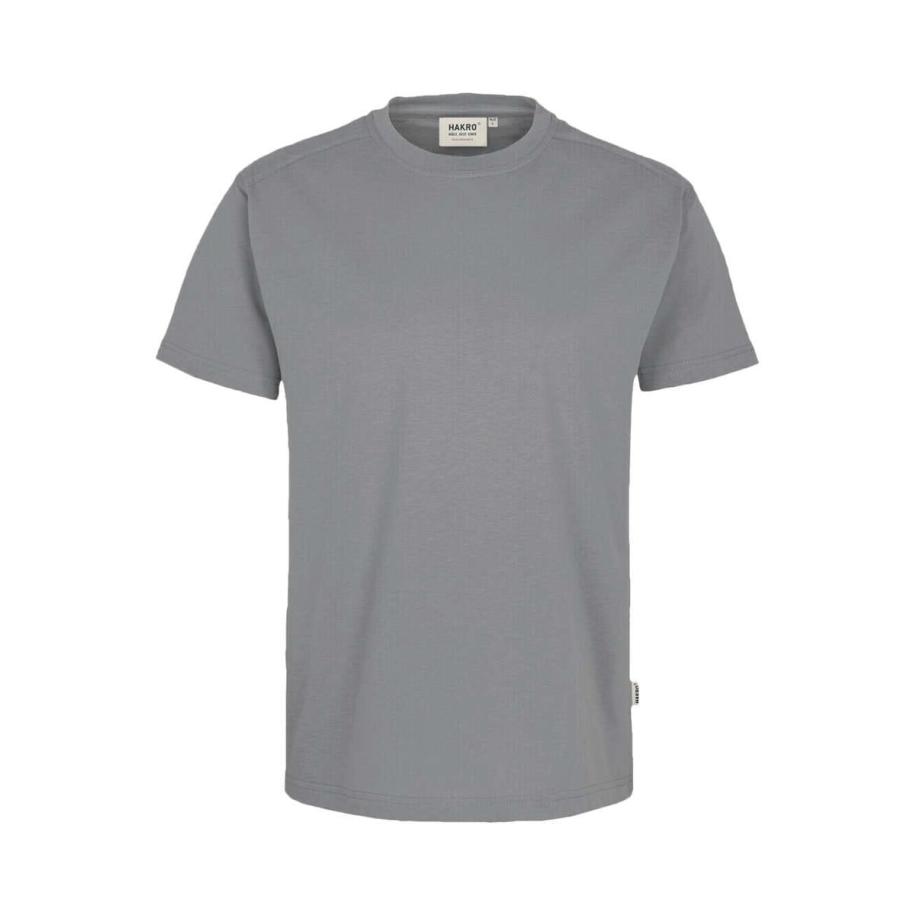 HAKRO 282 T-Shirt ronde hals titan, Effen Grijs
