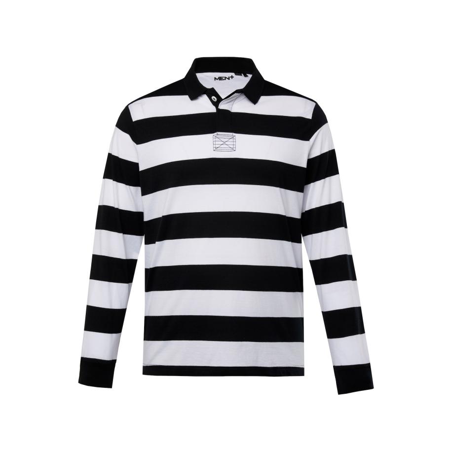 men plus Men Plus Shirt zwart / wit -