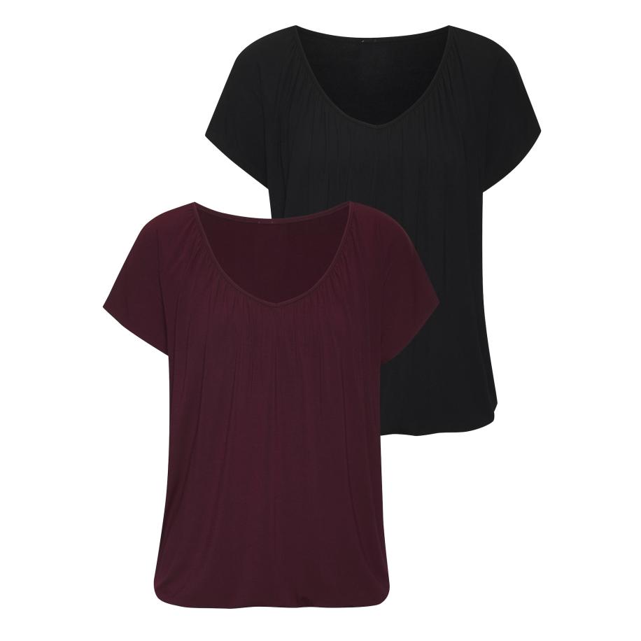 Lascana LASCANA Shirt cyclaam / zwart -