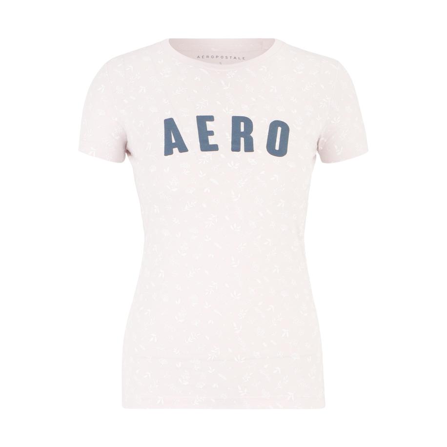 Aeropostale AÉROPOSTALE Shirt MAY marine / lichtroze / wit -