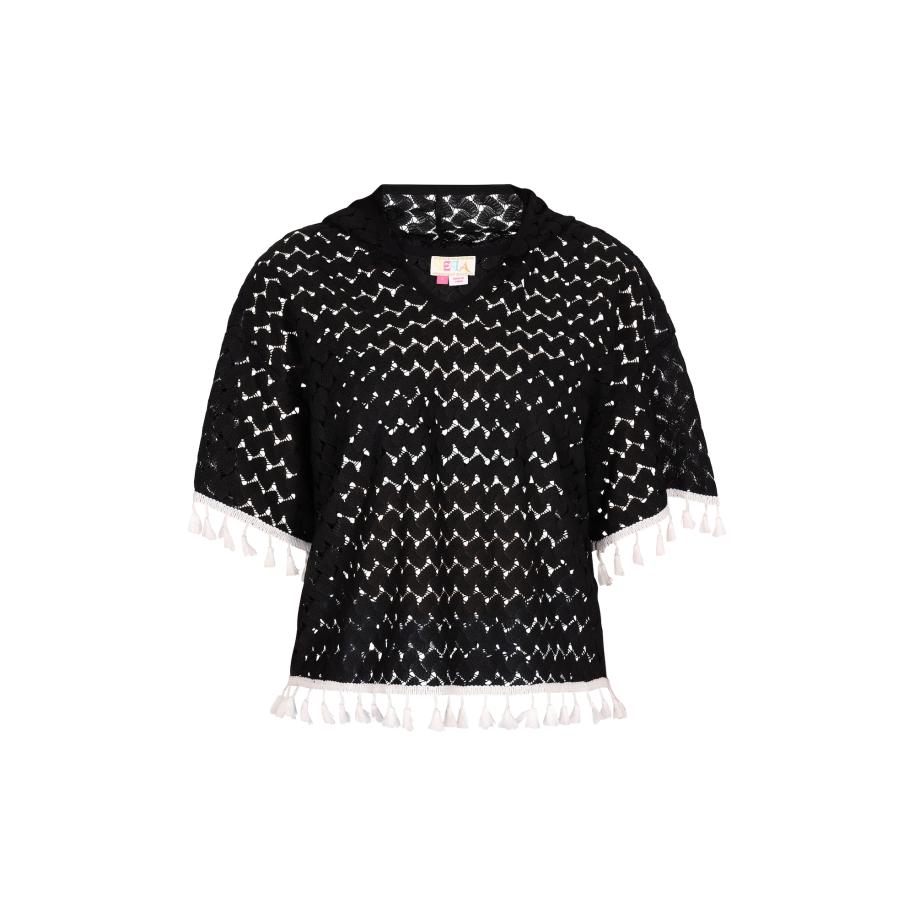 IZIA IZIA Shirt zwart / wit -