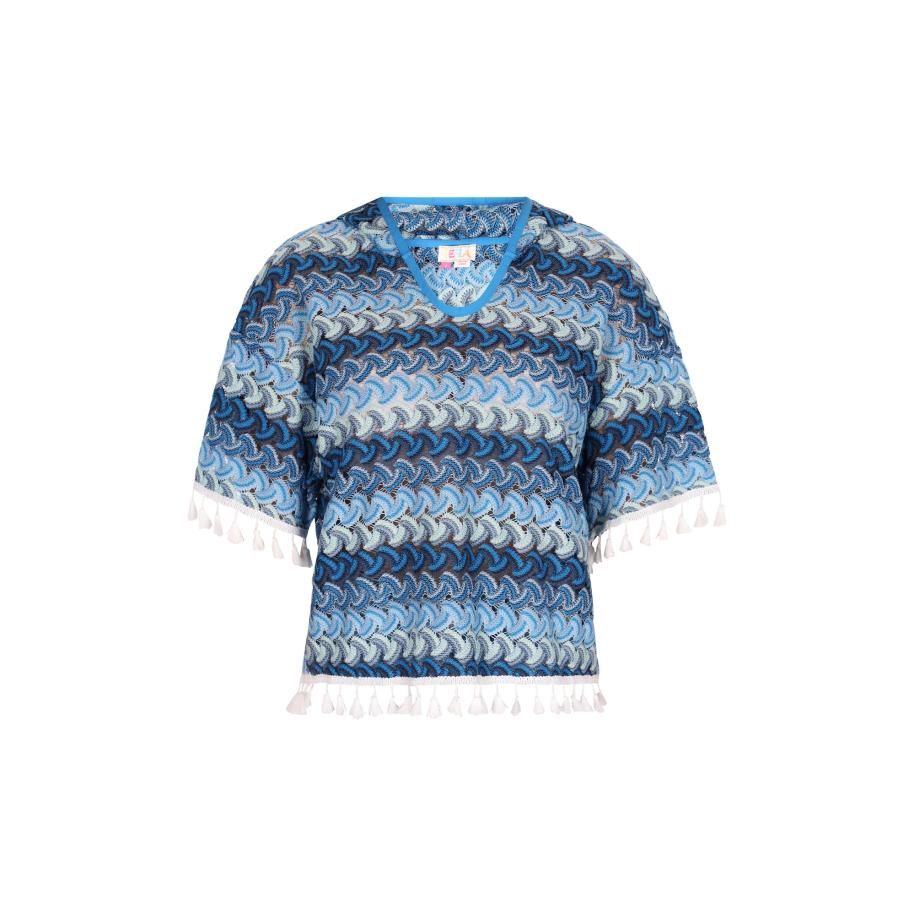 IZIA IZIA Shirt azuur / lichtblauw / wit -