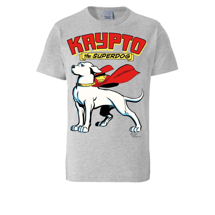 LOGOSHIRT Shirt Superdog – Krypto geel / grijs / rood / wit Grijs